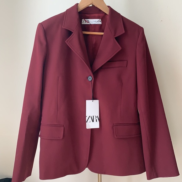 NWT Zara BUTTONED TAILORED BLAZER / L - Picture 9 of 15